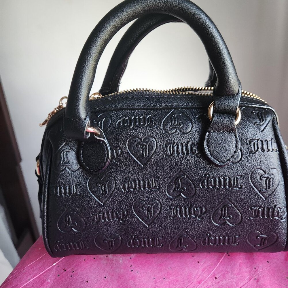 Juicy Couture NWT Semi Charmed Mini Black Bag and pouch 4Pc Satchel set - Picture 9 of 9